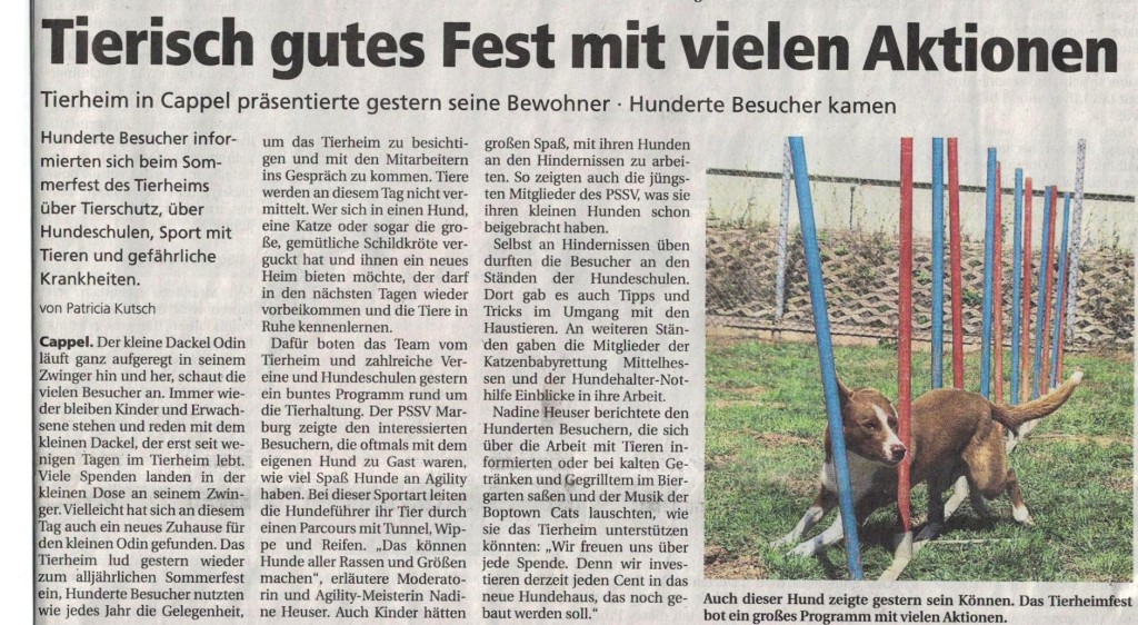 Oberhessische_Presse_24.8.2015__Sommerfest_Tierheim